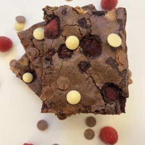 Raspberry Triple Chocolate Brownies