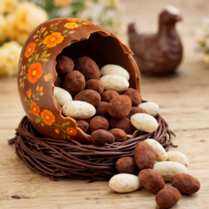 Spring Blossom Egg in Chocolate Nest